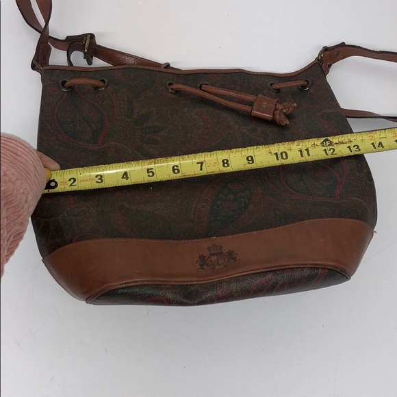 Allen Solly purse Brown with green and red designs - Picture 6 of 6